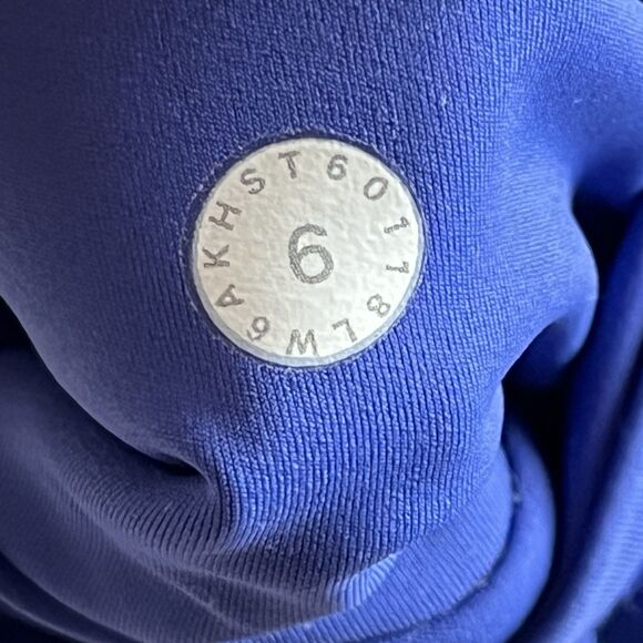 Lululemon Leggings Women Six Fast Free Crop II Nulux 19 Running Activewear Blue - Picture 6 of 10